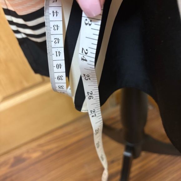 Express Blouson Sleeveless Geometric Strapless Dress-Black,Orange,White Size Sm - Picture 4 of 7